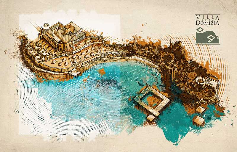 La villa romana e la torre spagnola